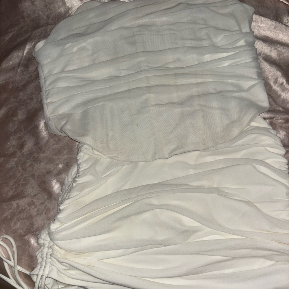 Fashion nova white sheer 2 piece set